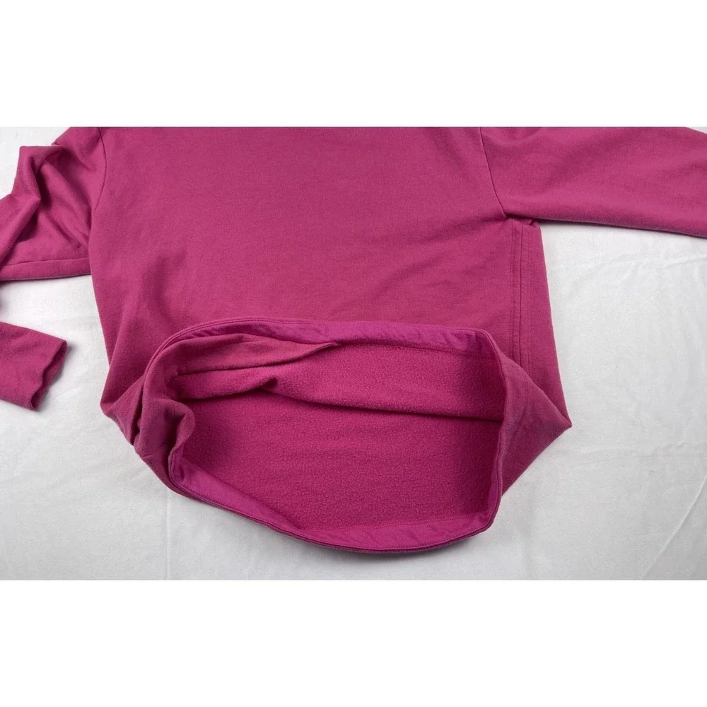 ATHLETA WOMENS MEDIUM PINK CREWNECK SWEATSHIRT HI LOW HEM LONG SLEEVE ATHLEISURE - Picture 8 of 12